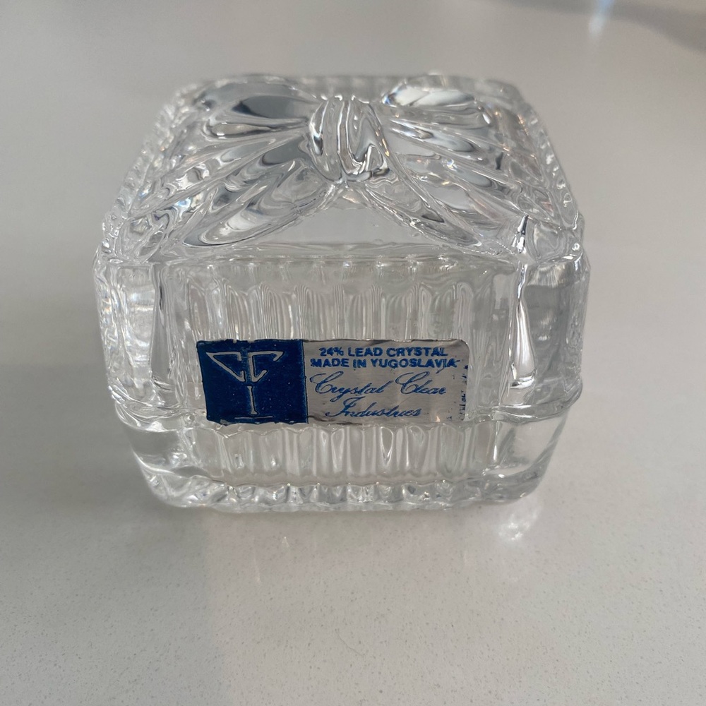 Vintage Crystal jewelry box